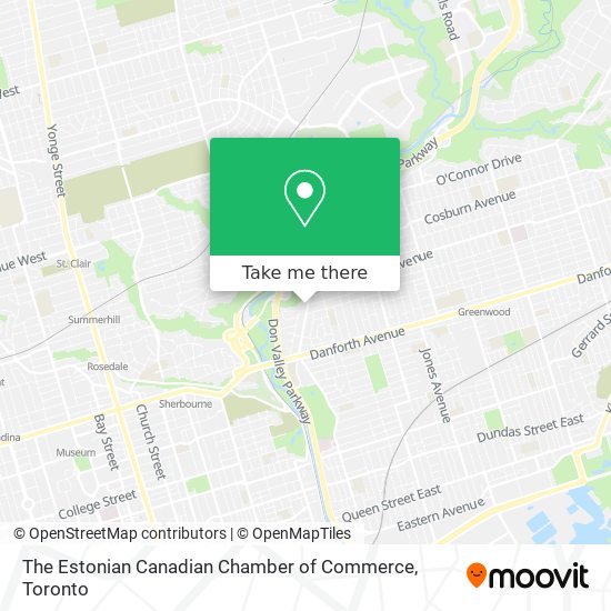 The Estonian Canadian Chamber of Commerce map
