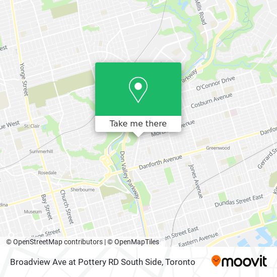 Broadview Ave at Pottery RD South Side map