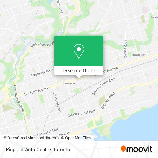 Pinpoint Auto Centre map