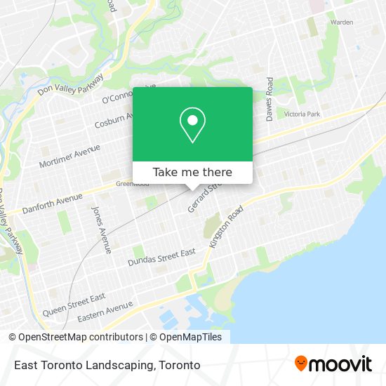 East Toronto Landscaping map