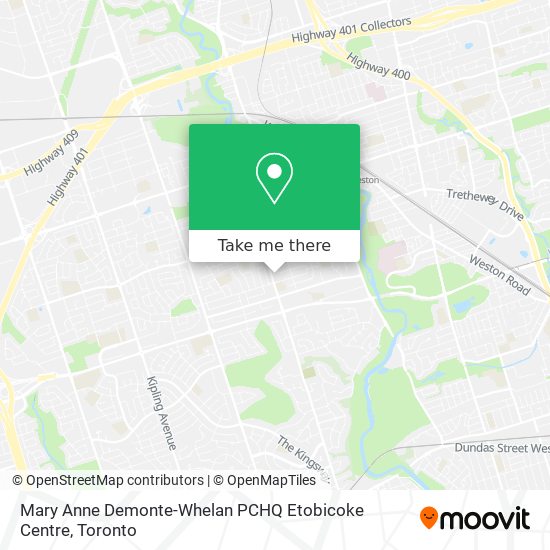 Mary Anne Demonte-Whelan PCHQ Etobicoke Centre map