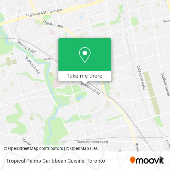 Tropical Palms Caribbean Cuisine map