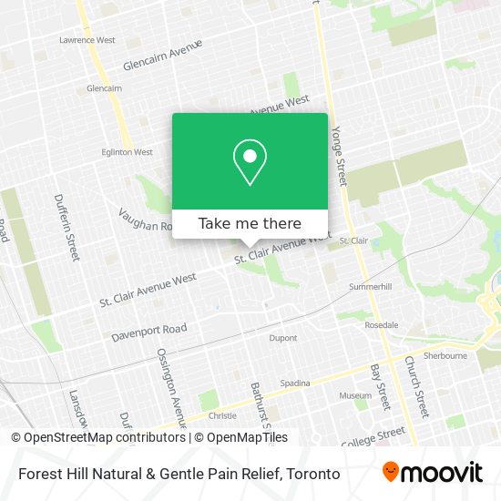 Forest Hill Natural & Gentle Pain Relief map