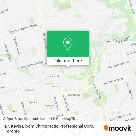 Dr. Kevin Bloom Chiropractic Professional Corp map
