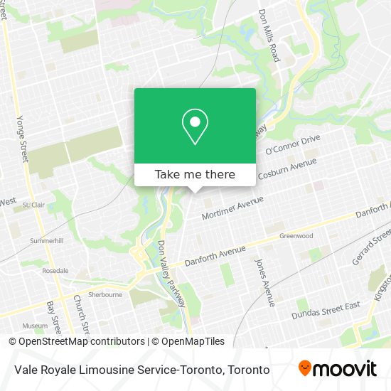 Vale Royale Limousine Service-Toronto map