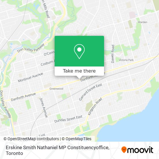 Erskine Smith Nathaniel MP Constituencyoffice map