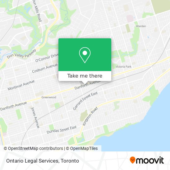 Ontario Legal Services map