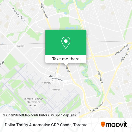 Dollar Thrifty Automotive GRP Canda map