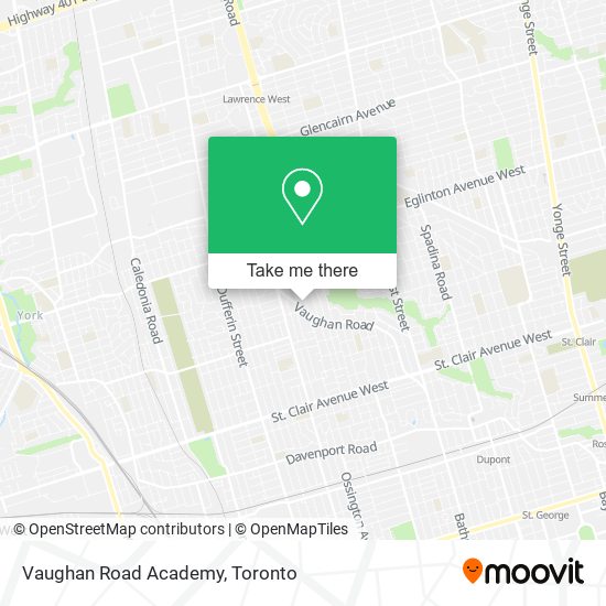 Vaughan Road Academy map