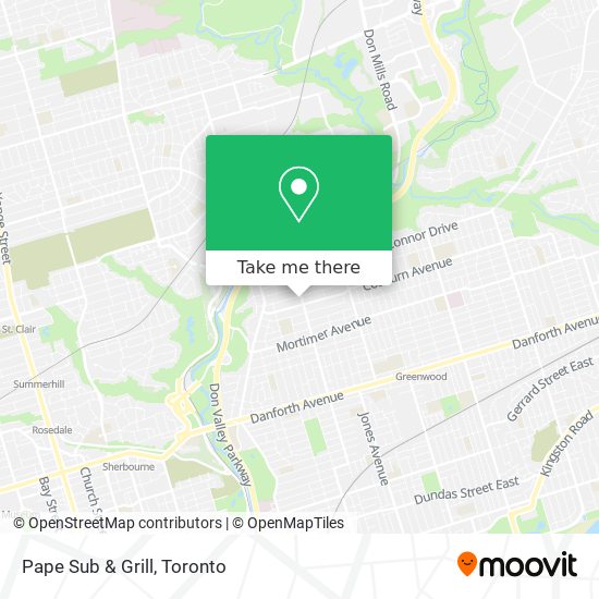 Pape Sub & Grill map