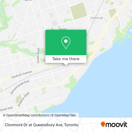 Clonmore Dr at Queensbury Ave map