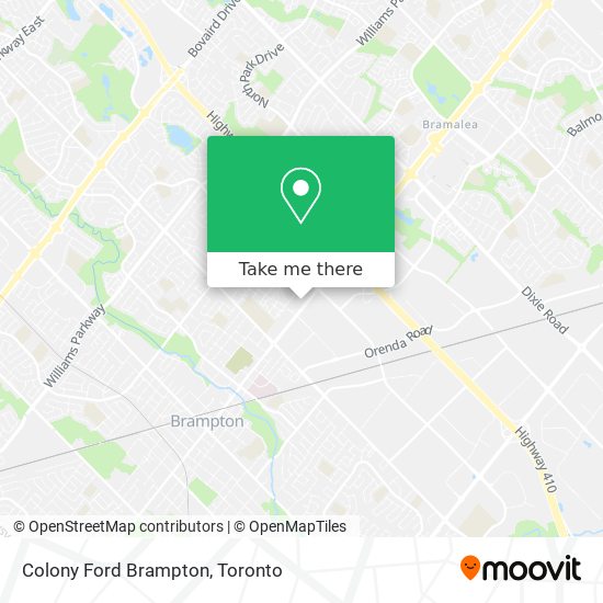 Colony Ford Brampton map