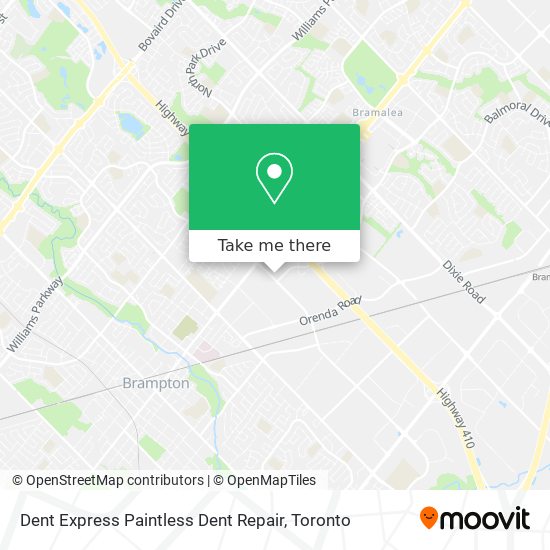 Dent Express Paintless Dent Repair map