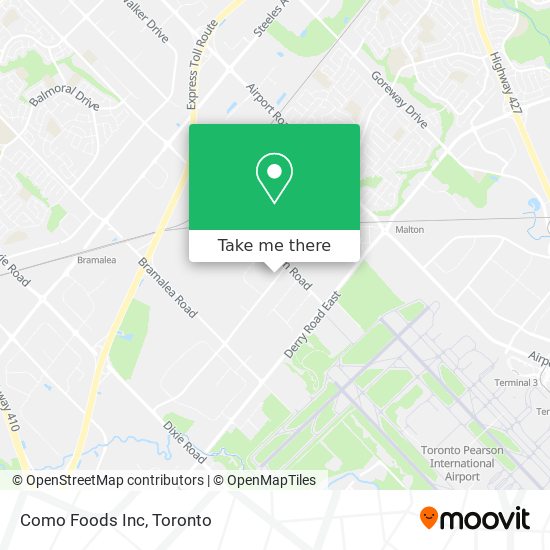 Como Foods Inc map