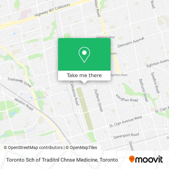 Toronto Sch of Traditnl Chnse Medicine map