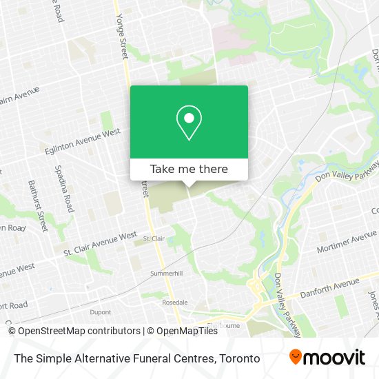 The Simple Alternative Funeral Centres map