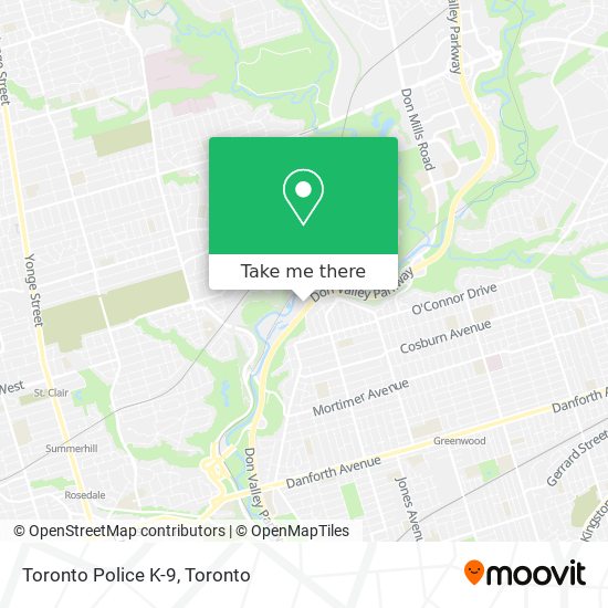 Toronto Police K-9 map