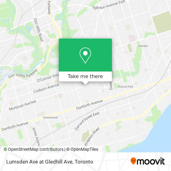 Lumsden Ave at Gledhill Ave map