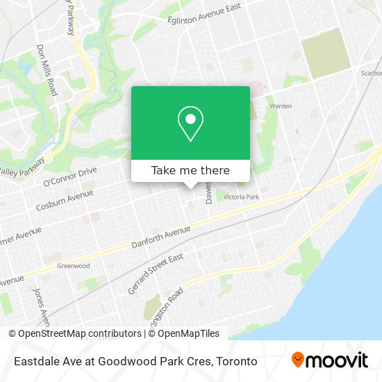 Eastdale Ave at Goodwood Park Cres map