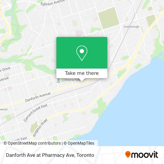 Danforth Ave at Pharmacy Ave map