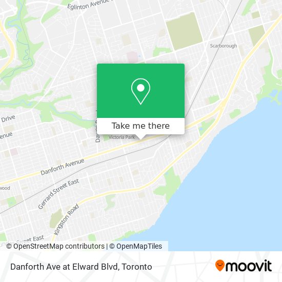 Danforth Ave at Elward Blvd map