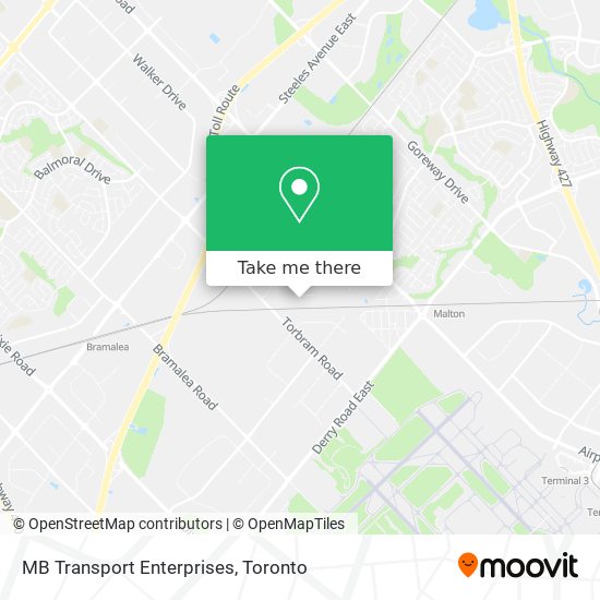 MB Transport Enterprises map