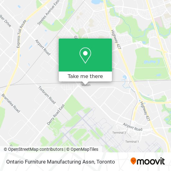 Ontario Furniture Manufacturing Assn map