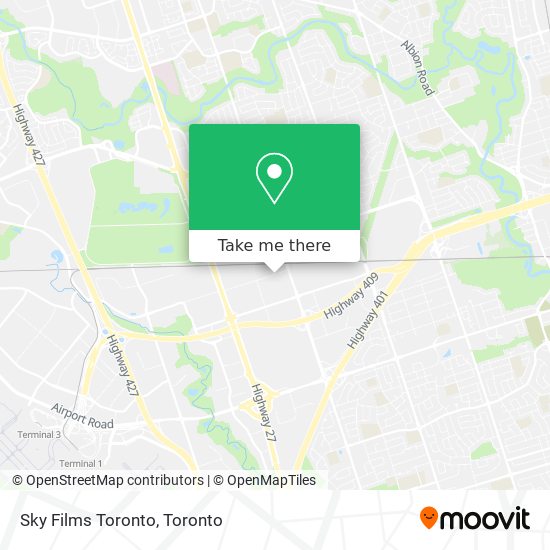 Sky Films Toronto map