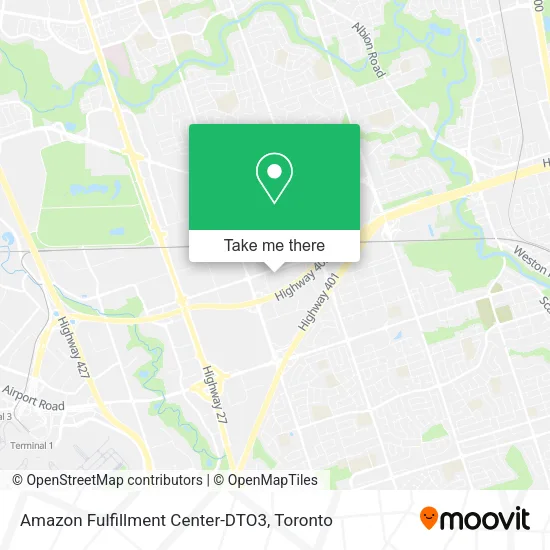 Amazon Fulfillment Center-DTO3 map