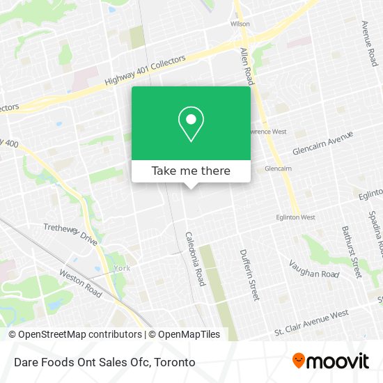 Dare Foods Ont Sales Ofc map