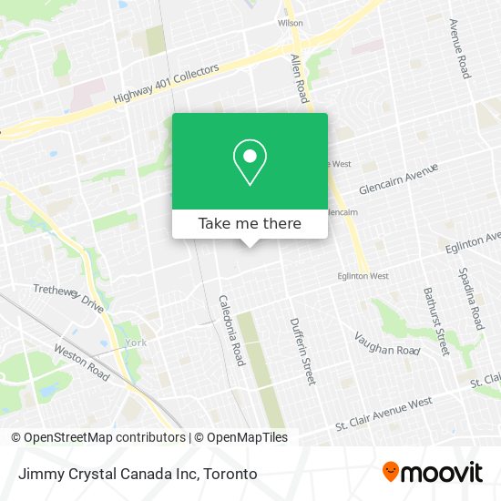 Jimmy Crystal Canada Inc map