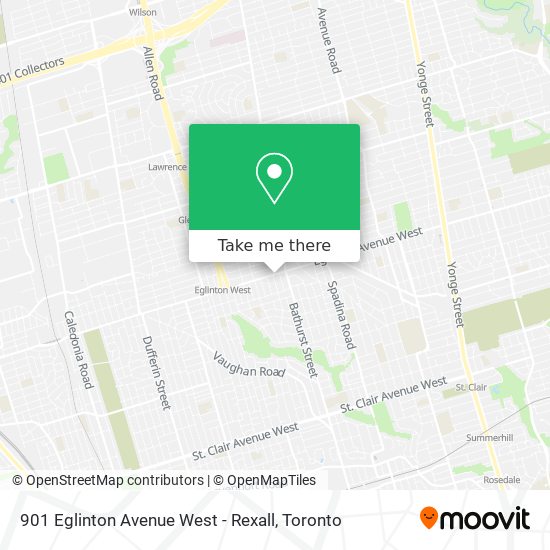 901 Eglinton Avenue West - Rexall map