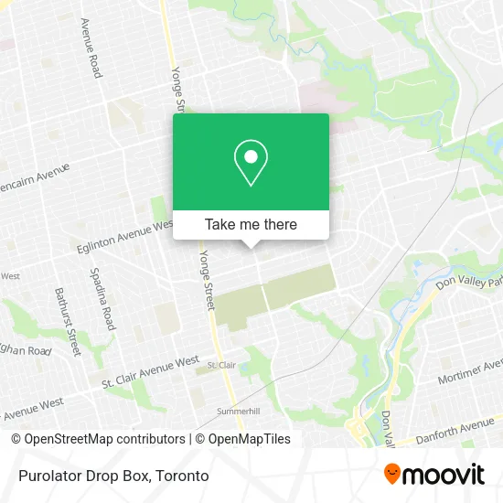 Purolator Drop Box map