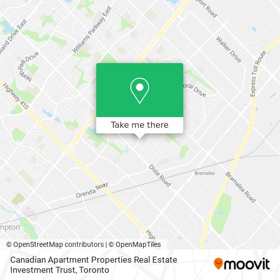 Canadian Apartment Properties Real Estate Investment Trust map