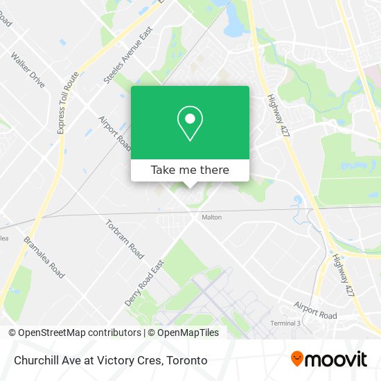 Churchill Ave at Victory Cres map