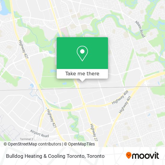 Bulldog Heating & Cooling Toronto map