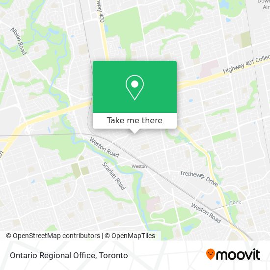 Ontario Regional Office map