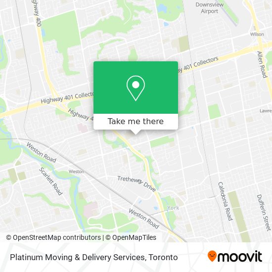 Platinum Moving & Delivery Services plan