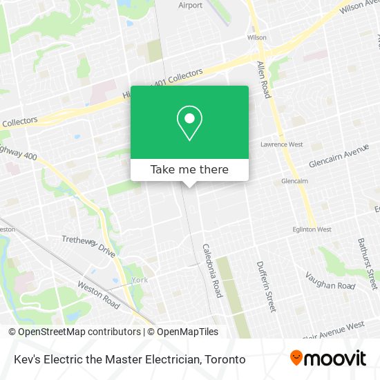 Kev's Electric the Master Electrician map