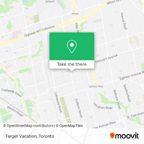 Target Vacation map