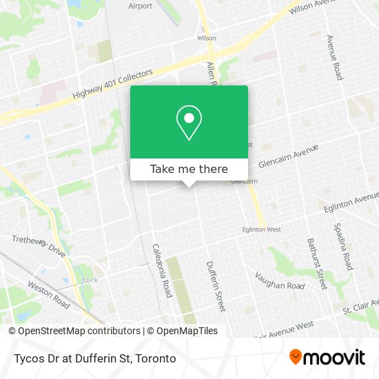 Tycos Dr at Dufferin St plan