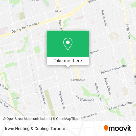 Irwin Heating & Cooling map