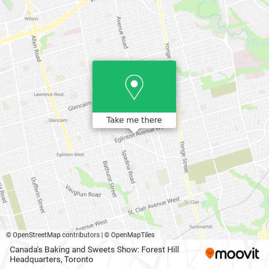 Canada's Baking and Sweets Show: Forest Hill Headquarters map