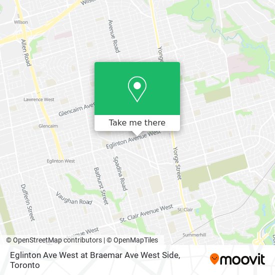 Eglinton Ave West at Braemar Ave West Side plan