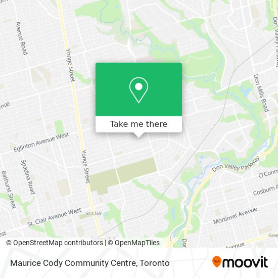 Maurice Cody Community Centre map
