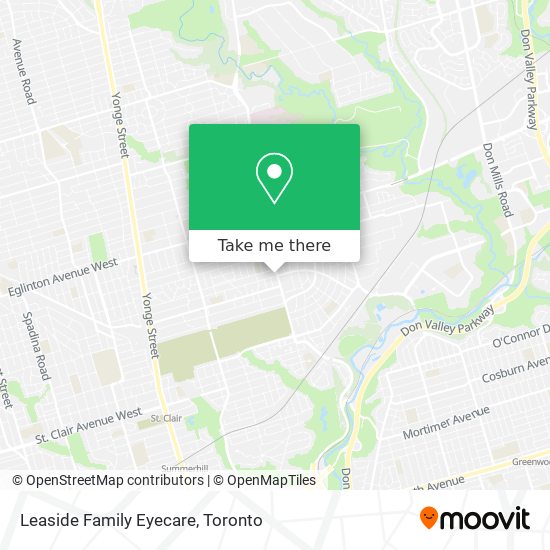 Leaside Family Eyecare map