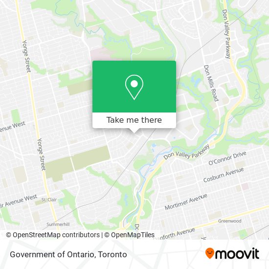 Government of Ontario map