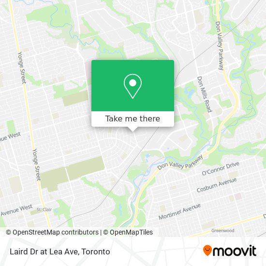 Laird Dr at Lea Ave map