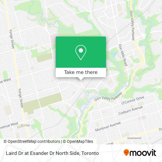 Laird Dr at Esander Dr North Side map