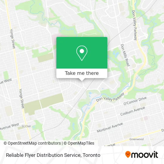 Reliable Flyer Distribution Service map